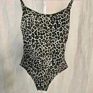 Aqua Green Leopard Swimsuit - Size Medium